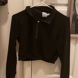 princess polly cute black half zip sweater